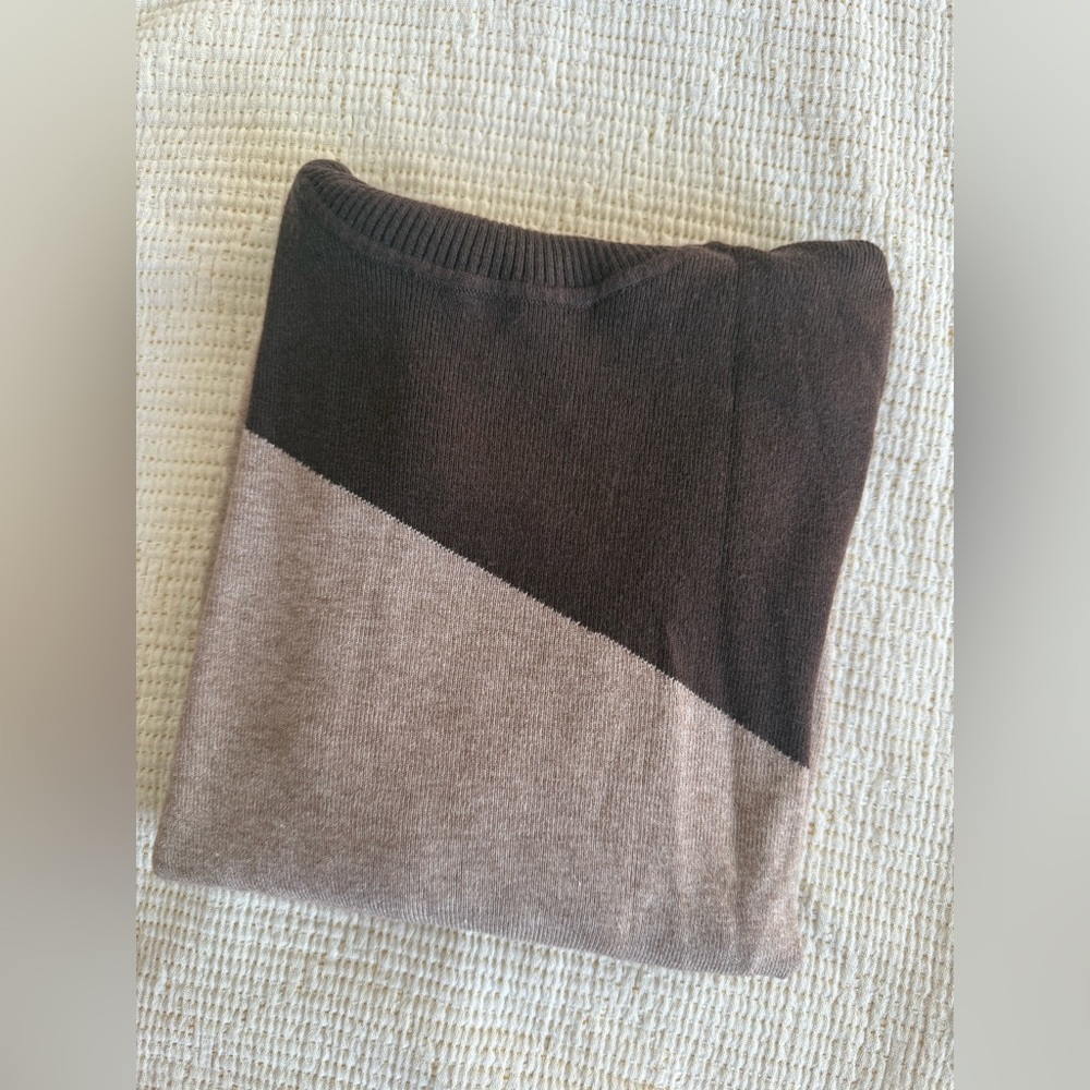 Commense Asymmetric Patchwork Long Sleeve Mock Ne… - image 6